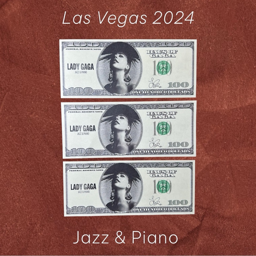 LADY GAGA COLLECTIBLE CURRENCY SOUVENIR OFFICIAL FROM LAS VEGAS SHOW !! 10 pcs